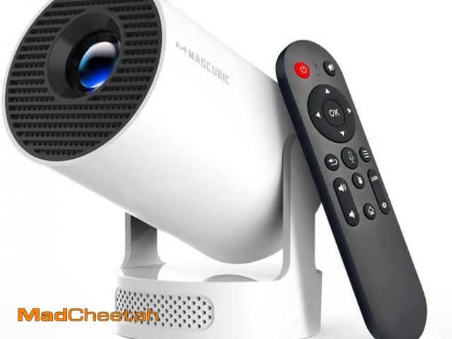 Lot 74-12328899 - Magcubic Mini Projector 4K support with WiFi 6 and Bluetooth 5.4, 5w Soundbase Speaker, Auto Vertica...
