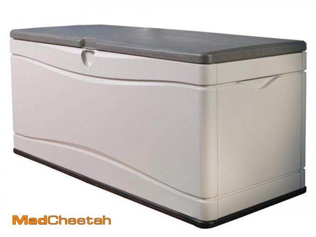 Lot 74-12242214 - Lifetime 60012 Extra Large Deck Box, 130 Gallon, Desert Sand/Brown - UNUSED