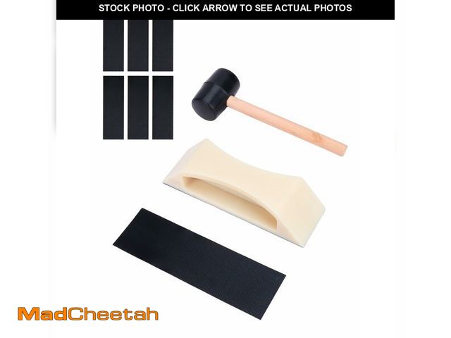 Lot 74-13950394 - HAPPYER Floor Gap Fixer Tool Kit with Rubber Mallet &amp; Nylon Tapping Block, Flooring Installation...