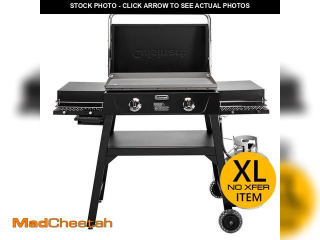 Lot 74-13225212 - CUISINART OUTDOORS 28 in. Propane 2-Burner Outdoor Griddle with Hood- Black - UNUSED