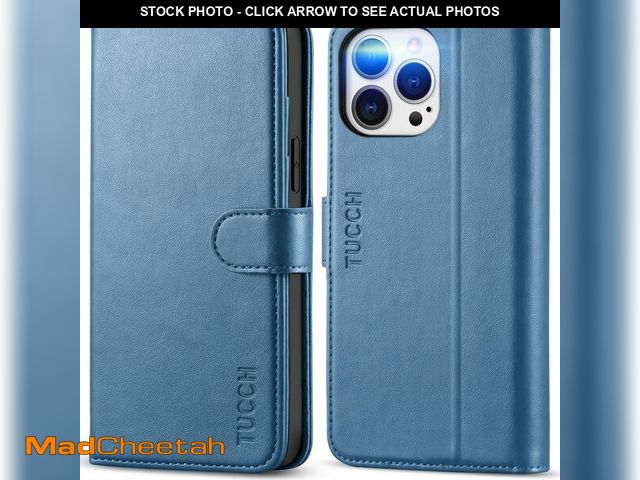 Lot 74-14340715 - TUCCH Wallet Case for iPhone 13 Pro Max, RFID Blocking Card Slot Stand [Shockproof TPU Interior Case...