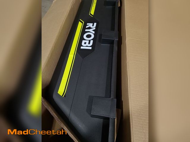 Lot 74-12639101 - RYOBI 500 lb. 7.5 cu. ft. Tow-Behind Utility Dump Cart with Universal Hitch for Riding Mower, Lawn T...