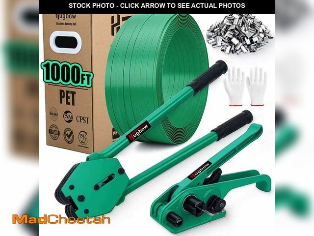 Lot 74-14148619 - Hugbow Banding Strapping Kit, Heavy Duty Pallet Packaging Kit with >1500lbs 5/8" x 1000' PET Stra...