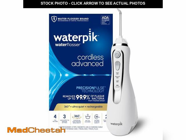 Lot 74-14215036 - Waterpik Cordless Advanced 2.0 Water Flosser For Teeth, Gums, Braces, Dental Care With Travel Bag an...