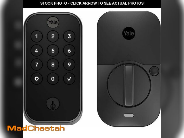 Lot 74-14307618 - Yale Assure Lock 2 Deadbolt, Black Suede Keypad Code Door Lock with Z-Wave and Back-Up Key for Front...