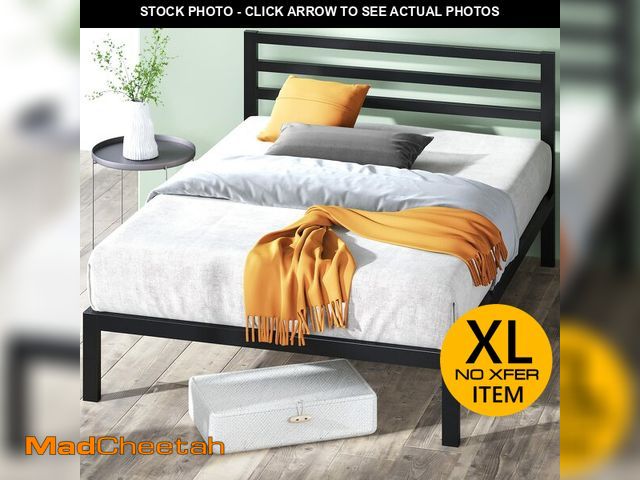 Lot 74-12562159 - ZINUS Mia Metal Platform Bed Frame with Headboard, Wood Slat Support, No Box Spring Needed, Easy Ass...