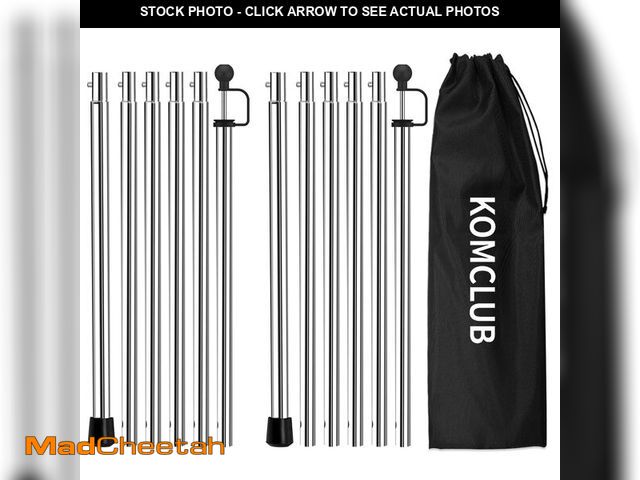 Lot 74-14269174 - KOMCLUB Telescoping Tent Poles - Adjustable 94.5" Camping Poles with Stainless Steel Rods for Hiking...
