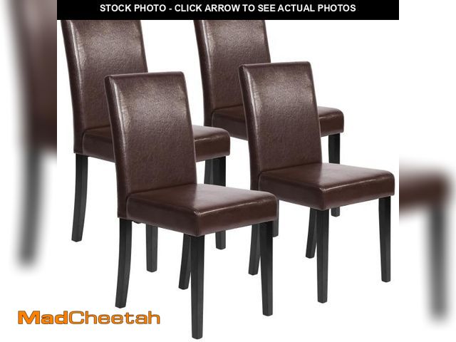 Lot 74-12489421 - FDW Dining Chairs Set of 4, Dining Room Chairs Kitchen Chairs,Side PU Cushion Chairs with Waterproof...