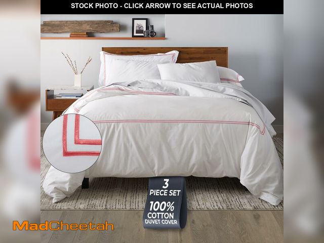 Lot 74-12711511 - Ella Jayne Duvet Cover King (3 Pieces), 100% Cotton Percale, King/Cali King, Soft Breathable &amp; L...