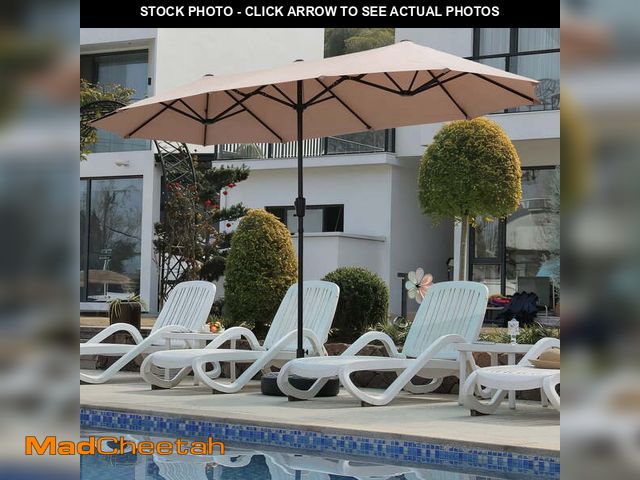 Lot 74-14258722 - Autlaycil 13ft Patio Umbrella,Extra Large Umbrella with Crank, for Outdoor, Market, Beach, Garden, Y...