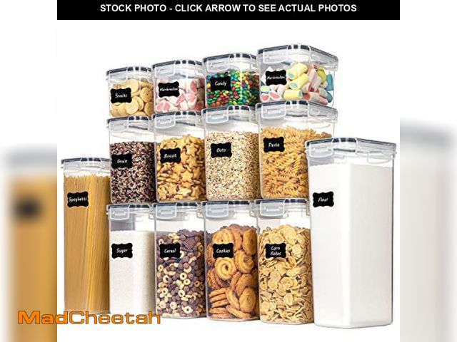 Lot 74-12324817 - CHEFSTORY Airtight Food Storage Containers Set, 14 PCS Kitchen Storage Containers with Lids for Flou...