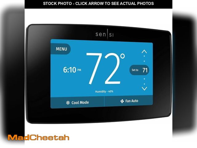 Lot 74-14591540 - (MISSING HARDWARE) Sensi Touch Smart Thermostat by Emerson with Touchscreen Color Display, Programma...