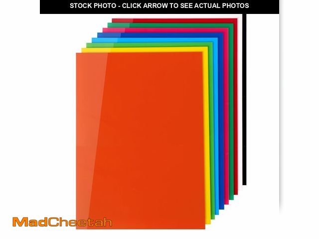 Lot 74-14210243 - KAITELA Pack of 10 Colored Acrylic Sheet 12" x 16" Cast Plexiglass Panel 1/8" Thick (3mm) Opaque Pla...