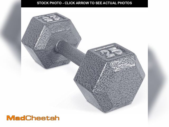 Lot 74-13076084 - CAP Barbell Cast Iron Hex Dumbbell, Single, 25 lb - UNUSED