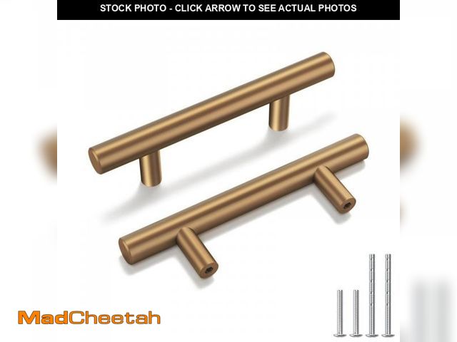 Lot 74-12307199 - goldenwarm 35 Pack Champagne Bronze Cabinet Pulls Gold Cabinet Handles 2-1/2 inch(64mm) Champagne Go...