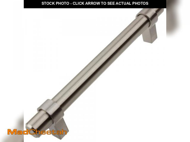 Lot 74-12391957 - GlideRite 5 in. Center-to-Center Solid Stainless Steel Finish Euro Style Cabinet Bar Pulls (10-Pack)...
