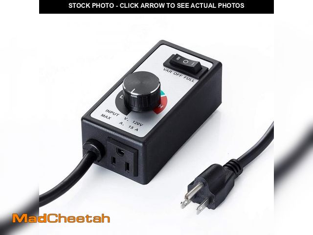 Lot 74-12112711 - CDMALL AC Motor Speed Controller 120V 15A Max Electronic Fan Speed Controller Variable Adjuster for ...
