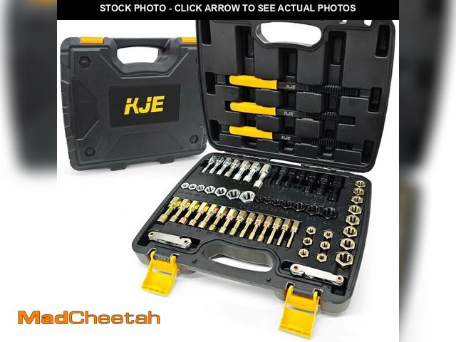 Lot 74-13951410 - KJE 61Pcs Thread Restorer Kit, Rethreading Kit, UNC, UNF &amp; Metric Thread Chaser Set with Taps, D...