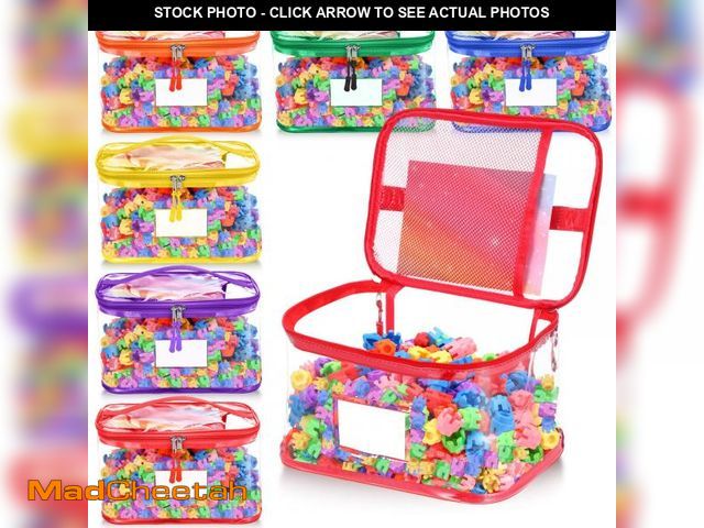 Lot 74-12302741 - 6 Pack Extra Large Toy Storage Bags with Zipper 13.2 x 9.3 x 7.6" Clear PVC Waterproof Toy Organizin...
