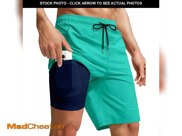 Lot 74-14205751 - 9 Inch Men Swim Trunks Compression Liner Quick Dry Swimwear Bikini Swimsuit Bathing Suit Water Beach...