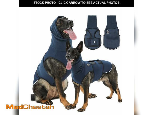 Lot 74-14150257 - Meifsou Dog Anxiety Vest with Hood, Skin-Friendly Thunder Jacket for Dogs, All-in-One Dog Calming Sh...