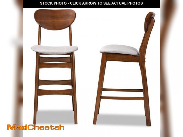 Lot 74-11186521 - Corrigan Studio Brookelynn Solid Wood 29.1" Bar Stool XTBG3527 Color: Sand - UNUSED