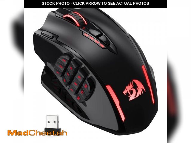 Lot 74-12441535 - Redragon M913 Impact Elite Wireless Gaming Mouse, 16000 DPI Wired/Wireless RGB Mouse with 16 Program...