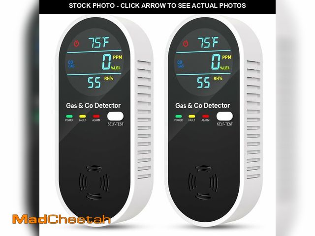 Lot 74-13565510 - 4-in-1 Natural Gas Leak Detector &amp; Carbon Monoxide Detectors with Natural, Propane, Co &amp; Gas...