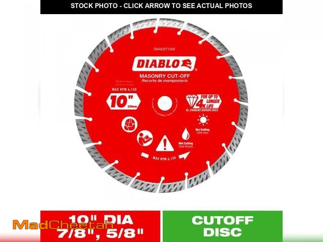 Lot 74-12365038 - DIABLO 10 in. Diamond Segmented Turbo Cut-Off Discs for Masonry - UNUSED