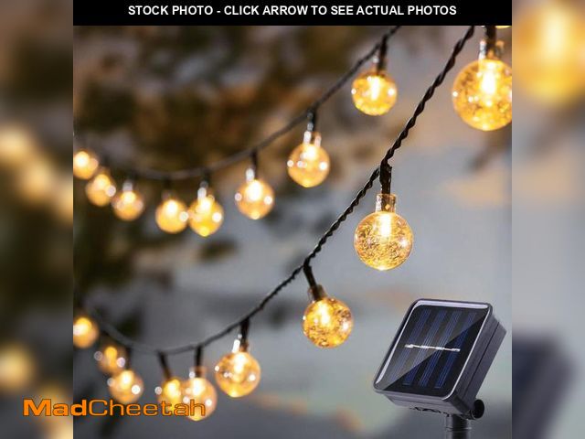 Lot 74-12220842 - Solar String Lights, Small Crystal Ball Ã¯Â¼ÅOutdoor String Light 60 LED 40ft 8 Lighting Modes Wate...