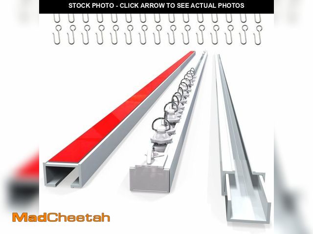 Lot 74-14214720 - UrbanRed Self Adhesive Curtain Track (1 Meter, 3.2 ft) for Smooth Ceiling or Wall - No Drill, Screws...