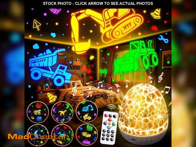 Lot 74-14338333 - PIKOY Excavator Toys Night Light ProjectorÃ£â¬Â15 Sounds &amp; 6 FilmsÃ£â¬âKids Construction To...