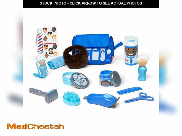 Lot 74-12703461 - Melissa &amp; Doug Barber Shop Pretend Play Set for Kids (16 Piece) Ã¢â¬â Shaving Toys, Wearable ...