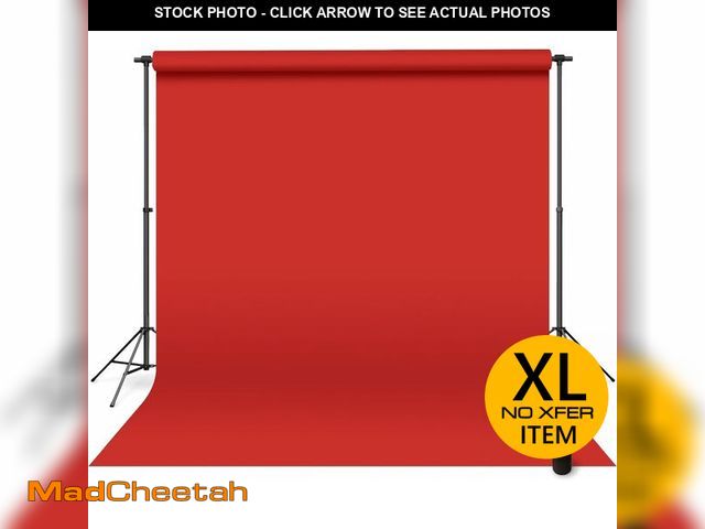 Lot 74-13072033 - Denny Manufacturing - Seamless Paper Backdrop for Photography, Red Seamless Paper Roll (86 in x 36 f...