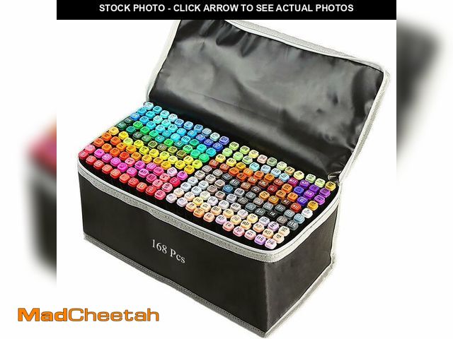 Lot 74-13632368 - ZECHOMA 168 Colors Alcohol Markers Artist Drawing Art Dual Tip Markers Perfect for Kids Students Adu...