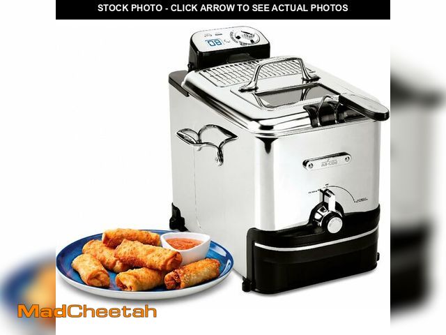 Lot 74-14590921 - All-Clad Electric Deep Fryer with Basket and Lid, Stainless Steel Deep Fryer for Home Use, 1700W, Di...