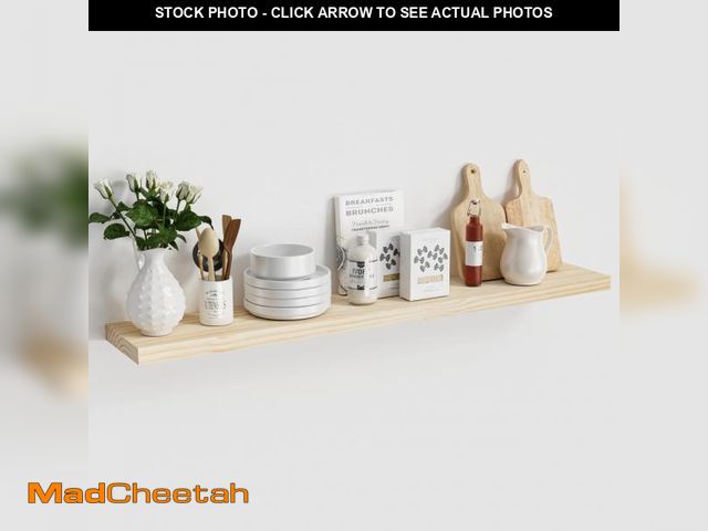 Lot 74-12540675 - Vivelove Pine Floating Shelves for Wall 48inch Set of 1, 8Ã¢â¬Â Deep Single Shelf Floating for Wal...