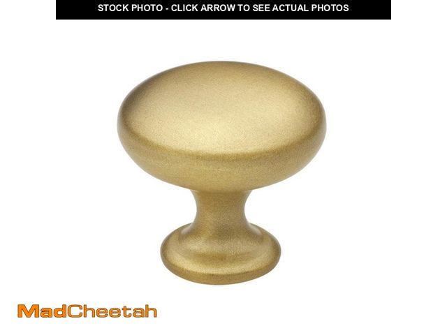 Lot 74-12557950 - GlideRite 1-1/8 in. Dia Satin Gold Classic Round Cabinet Knobs (10-Pack) - UNUSED
