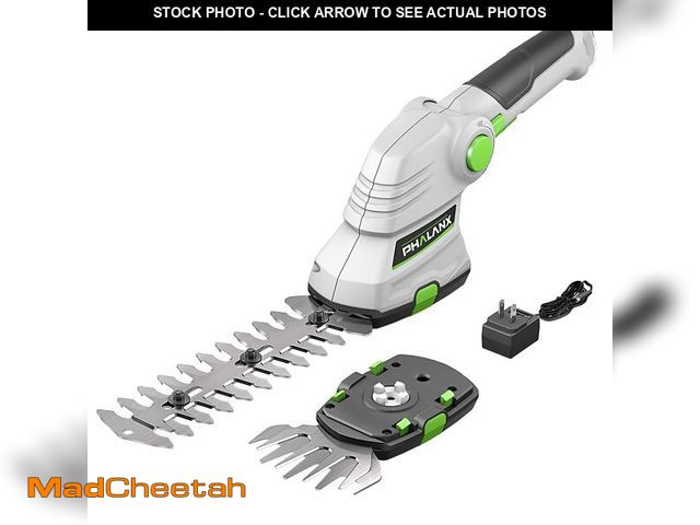 Lot 74-12976497 - PHALANX Cordless Grass Shears 2-in-1 Handheld Hedge Trimmer,7.2V Electric Grass Trimmer Turnable Han...