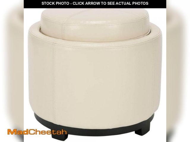 Lot 74-12424855 - *SEE DETAILS* SAFAVIEH Chelsea Off-White Accent Ottoman *SEE DETAILS*  - USED