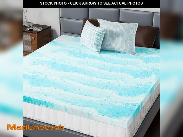 Lot 74-14085893 - CONCETTA 3 Inch Full Size Memory Foam Mattress Topper with Cooling Gel, Pressure Relief for Back Pai...