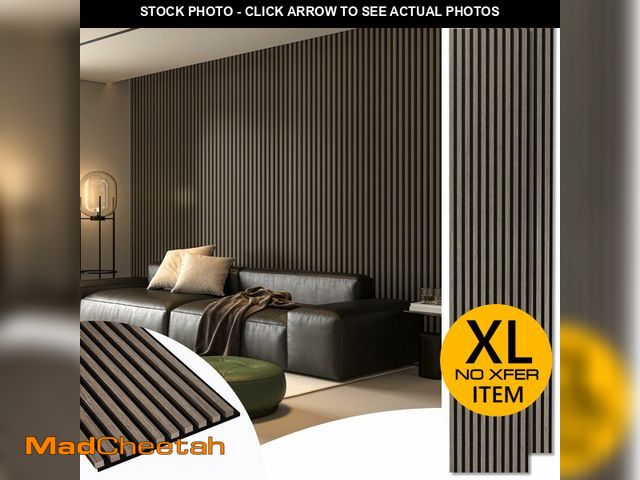 Lot 74-12785842 - Art3d 2-Pack 108" x 12" Acoustic Wood Panels for Wall, Soundproof Wood Slat Panel for Wall and Ceili...