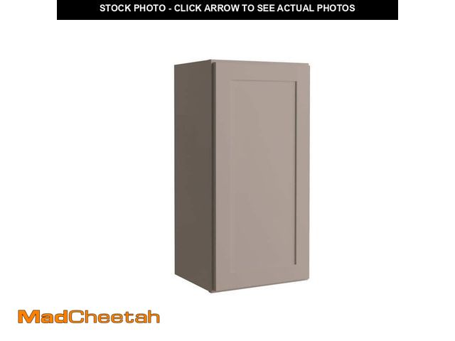 Lot 74-12649522 - Hampton Bay Courtland 15 in. W x 12 in. D x 30 in. H Assembled Shaker Wall Kitchen Cabinet in Sterli...