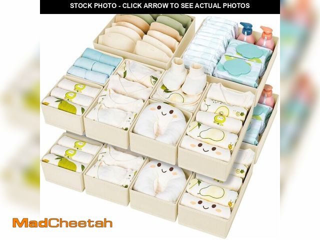 Lot 74-12711143 - DIMJ Drawer Organizer Clothes 15 Pack - Foldable Baby Organizers and Storage &amp; Dresser Organizer...