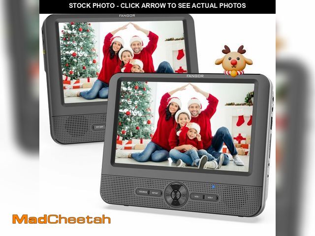 Lot 74-14426010 - FANGOR 7.5 Inch Dual Car DVD Player, Portable Headrest Video Player for Car with 5 Hours Rechargeabl...