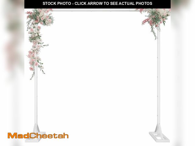Lot 74-13947030 - 8.2FT Adjustable Backdrop Stand Kit - Square Wedding Arch &amp; Balloon Arch for Photo Booth Backgro...