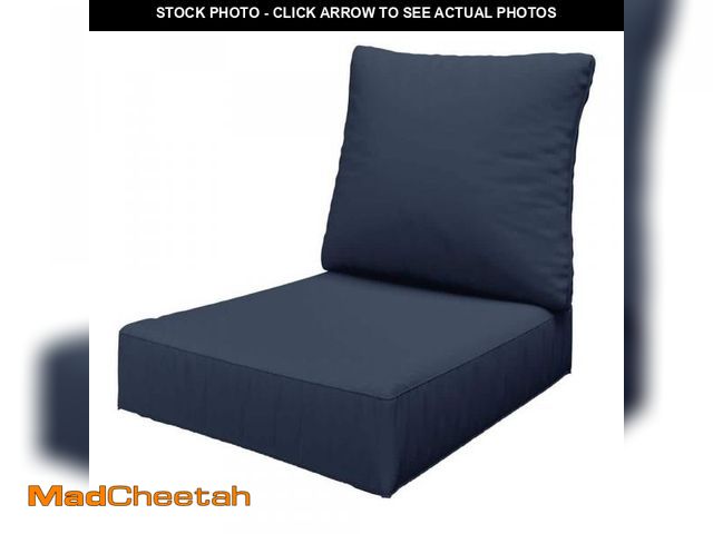 Lot 74-12463020 - Kimunuk 24 in. x 24 in. x 6.5 in. Outdoor Repacement Deep Seating Lounge Chair Cushion with Backrest...