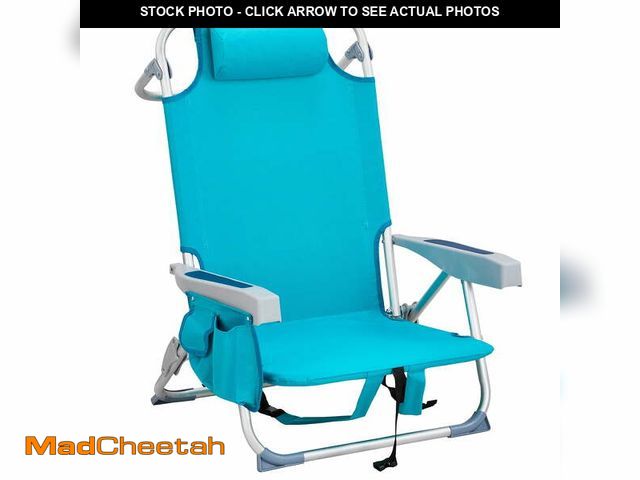 Lot 74-14353103 - Ktaxon Backpack Beach Chair, 5-Position Protable  Beach Chair, Light-Weight Foldable Camping Chair w...
