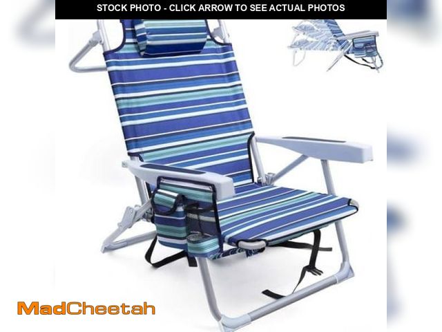 Lot 74-12144095 - GVDV Backpack Beach Chair for Adults  Portable Folding Beach Chair with Cup Holder and Towel Rack  4...