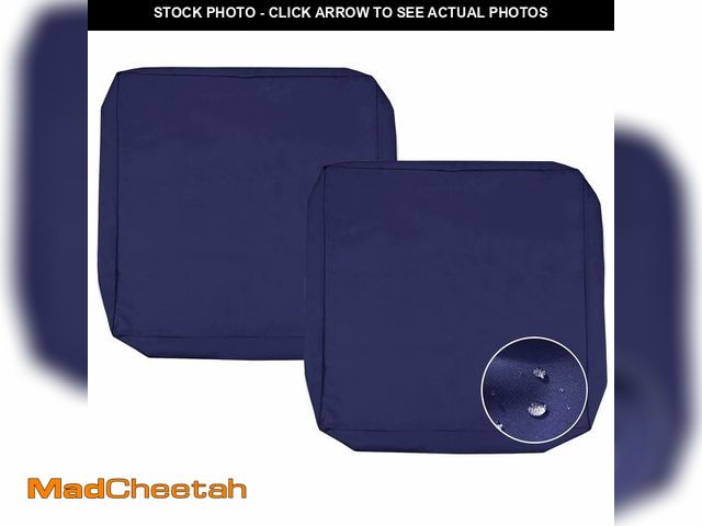 Lot 74-14064875 - Sqodok Patio Cushion Covers 22x22 Waterproof Outdoor Cushion Covers Replacement 2Pack Patio Cushion ...